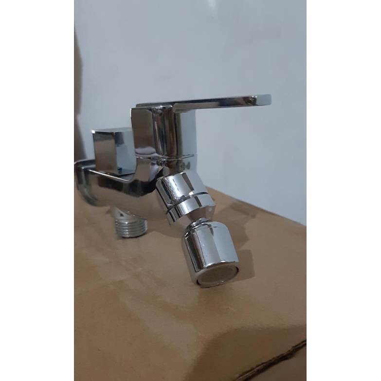 KRAN CABANG STAINLESS KEPALA BISA DI STEL DAN DI PUTAR AF907 / Keran Air Cabang Double Kran Shower Mandi Bak/ KERAN KRAN AIR KAMAR MANDI MUSHOLLA MASJID/Kran Cabang Keran Air Tembok / KRAN CABANG ENGKOL KERAN SHOWER CABANG 2 KRAN TEMBOK KAMAR MANDI 2  WAY