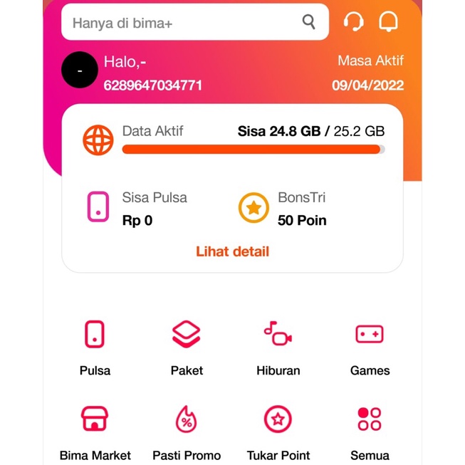 KARTU TRI SAKTI 25GB 25RB