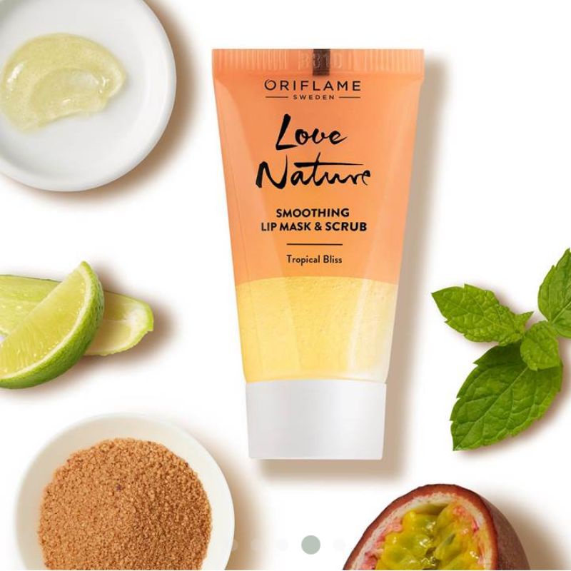 Jual ORIFLAME LOVE NATURE SMOOTHING LIP MASK & SCRUB TROPICAL BLISS Shopee Indonesia