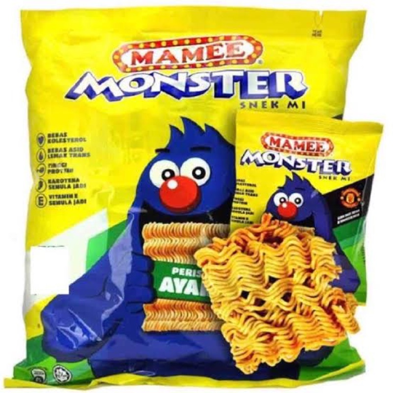 mamee monster noodle 8x25gr kremes