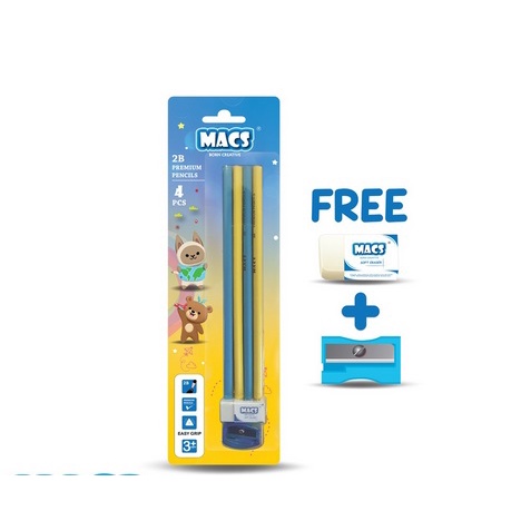 

MACS Pensil 2B Premium Segitiga 4CT / Pencil Set