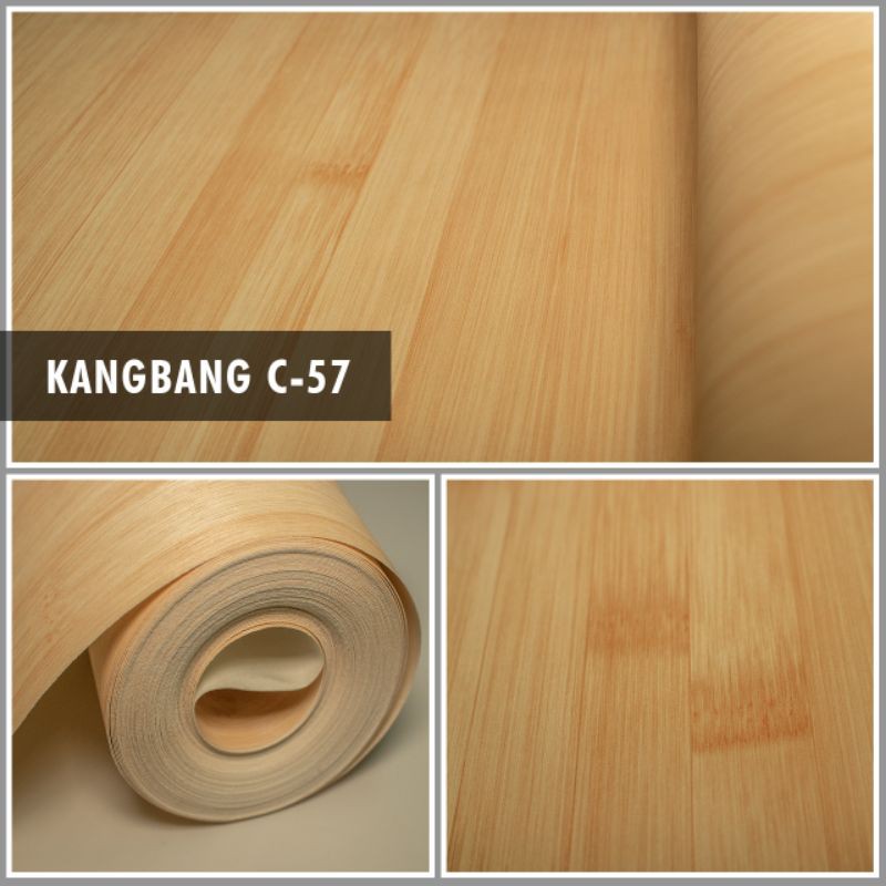 Wallpaper Vinyl Dinding Motif Kayu bertekstur Premium