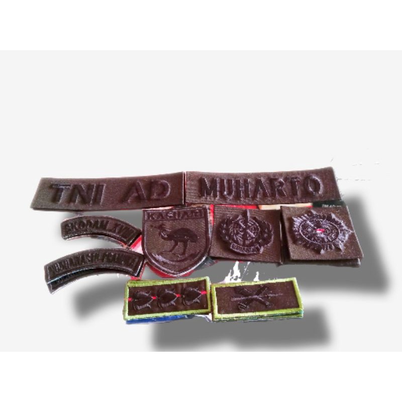 

costum atribut pdl TNI perkeras mika dan timbul