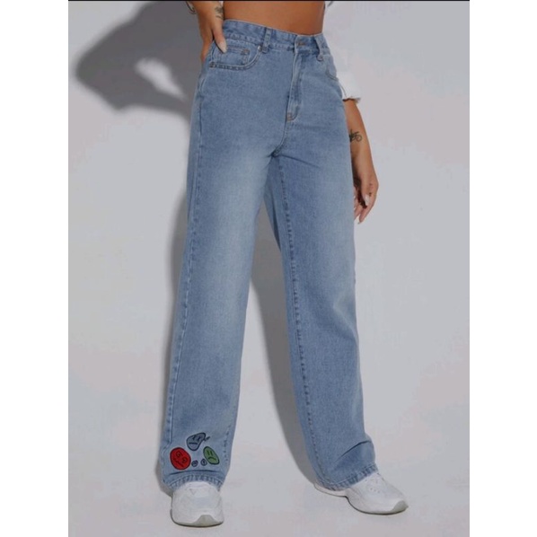 Jeans painted/ cullote jeans painting