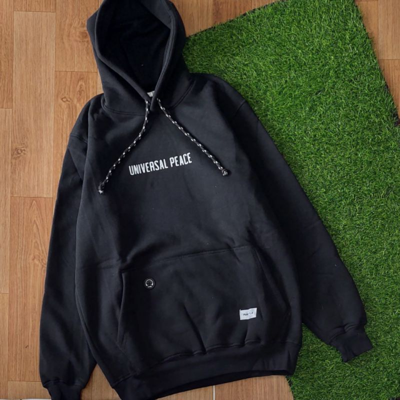 HOODIE HITAM RATTLE - UNIVERSAL PEACE