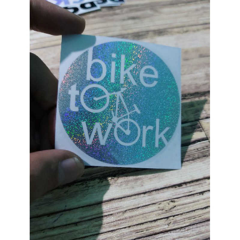 STICKER BIKE TO WORK CUTTING