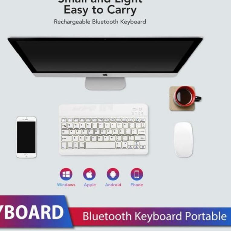 >Bagus Sekali Wireless Slim Keyboard Bluetooth iPad Tablet Tab Android Mac Windows hp laptop IOS PC