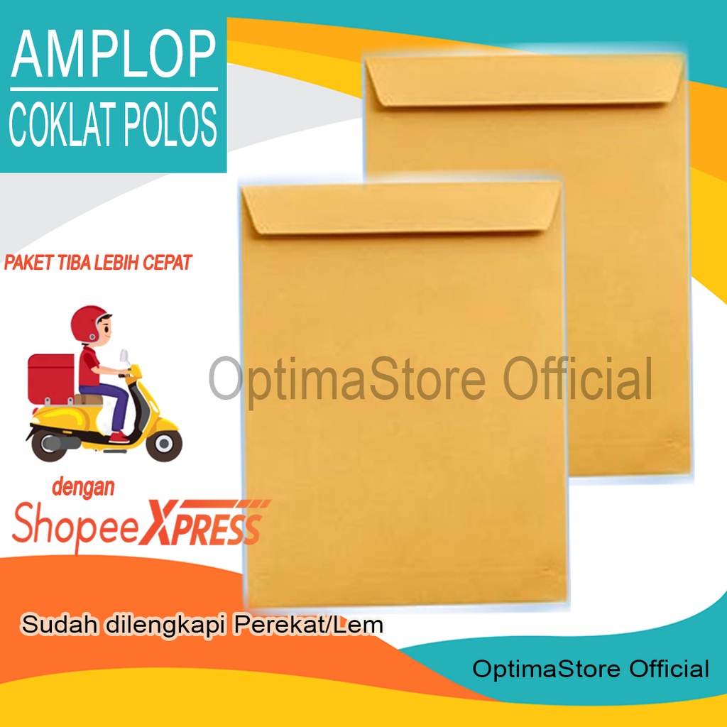 

AMPLOP PADI AMPLOP COKLAT POLOS UNTUK KIRIM BERKAS DAN DOKUMEN ISI 100 PCS SUDAH DILENGKAPI LEM PEREKAT