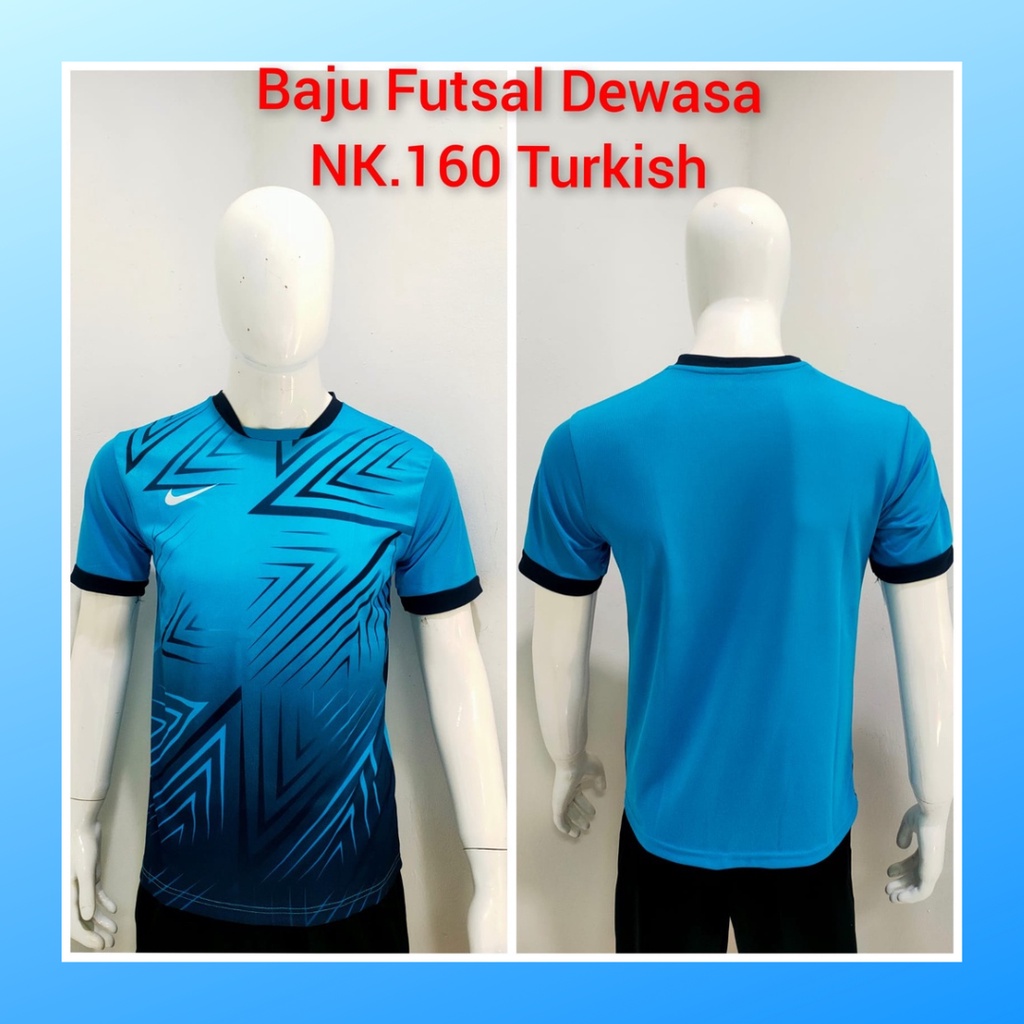 jersey futsal pria kaos sepak bola club baju atasan wanita dewasa t-shirt seragam custom jersy outfit klub olahraga gym kostum jogging jarsey soccer pakaian fitness oblong sports suit apparel NK160 turqis