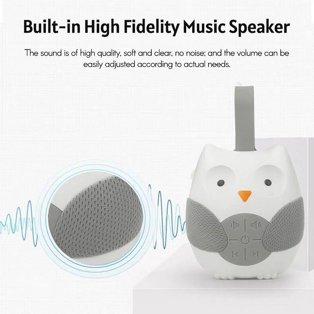 [Elegan] Baby Soother Portable Cute Owl Lullabies Silikon Musik White Noise