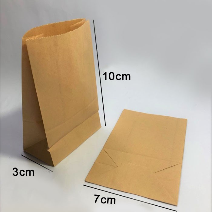

Kantong Kertas Coklat 10x7x3cm Kertas Samson Packing Craft / Paper Bag Coklat Online Shop Polos