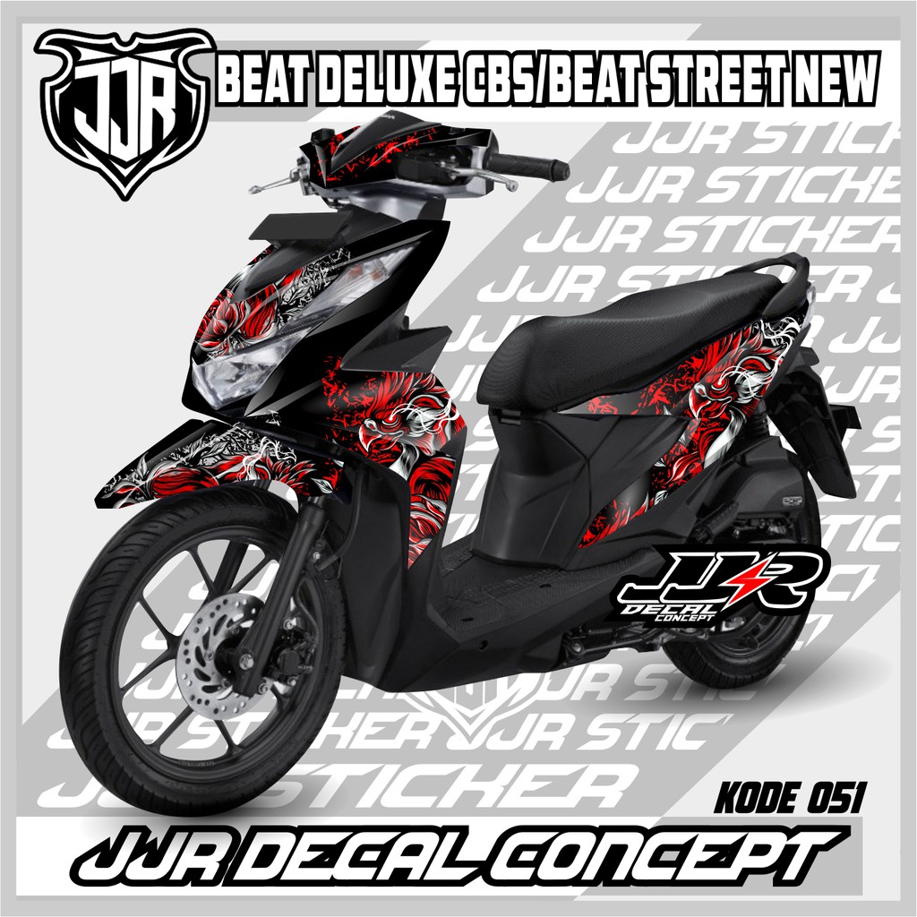 Stiker full Body Honda new Beat DELUXE CBS ISS 2020-2021 , BEAT DELUXE CBS ISS COCOK KODE 051