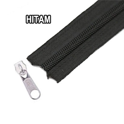 Daun Resleting Tas Meteran No 5 Hitam Untuk Tas Warna Untuk Tas Jaket Kerajinan Tangan Dompet Diy Pl