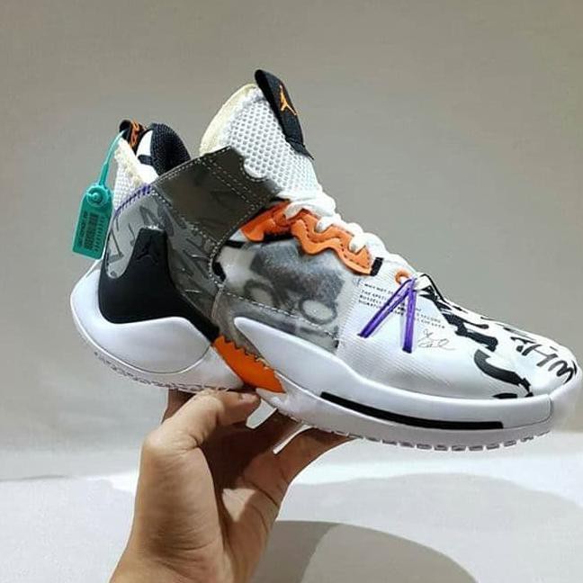 ★ TRENDING❗ SEPATU SNEAKERS WANITA★ NIKE JORDAN WHY NOT ZERO 2 "WHITE ORANGE" PREMIUM ,SNEAKER