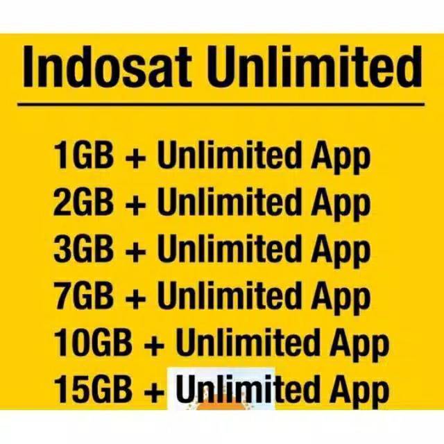 Unlimited Indosat (gift data)