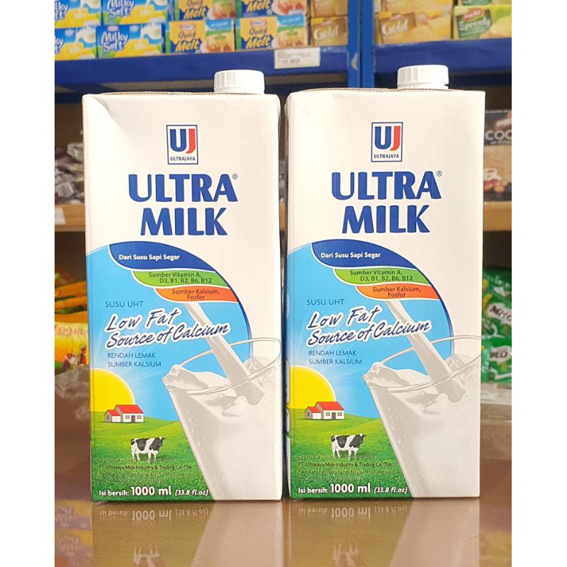 

Susu Ultra Lowfat Plain 1Liter / Susu Lowfat Ultra 1Liter