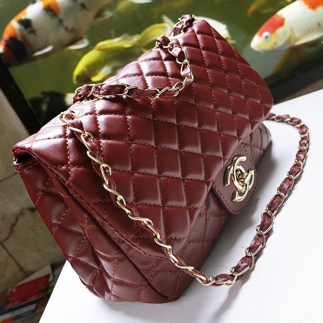 Tas Selempang Wanita sling bag cewek tas slempang wanita size M besi & rantai gold 6447