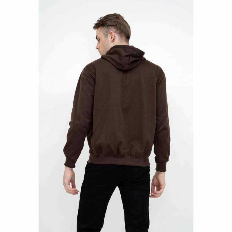 Hoodie polos warna coklat tua size L XL pria wanita.