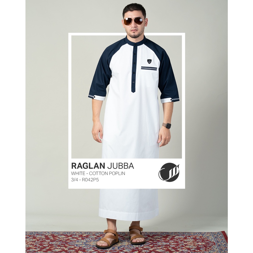 SAMASE Jubba Jubah Raglan R042P Baju Gamis Pakaian Muslim Pria laki Laki Dewasa Lengan 3/4 Jubbah Cowok Terbaru 2022 Samase Clothes Premiun Distributor Bekasi-5