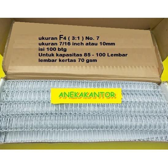 

BARANG BARU Spiral Kawat Jilid FOLIO F4 No.7 Ukuran 7l16 Untuk 85-100 LEMBAR