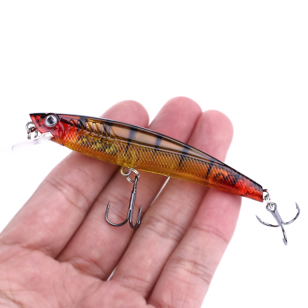 HENGJIA 8pcs 9.3cm/10.3g Minnow Umpan Pancing Swimbait Ikan Fishing Lure Topwater Bait Wobbler Kail