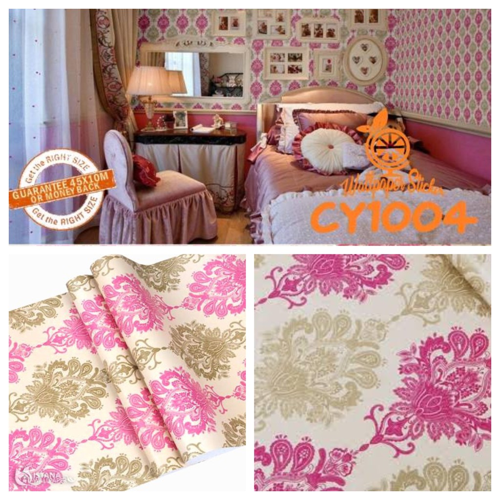 Wallpaper Dinding Kamar Tidur Wallpaper Dinding 3D Wallstiker 45cm x 10meter Wallpaper Dinding Premium-CY1004
