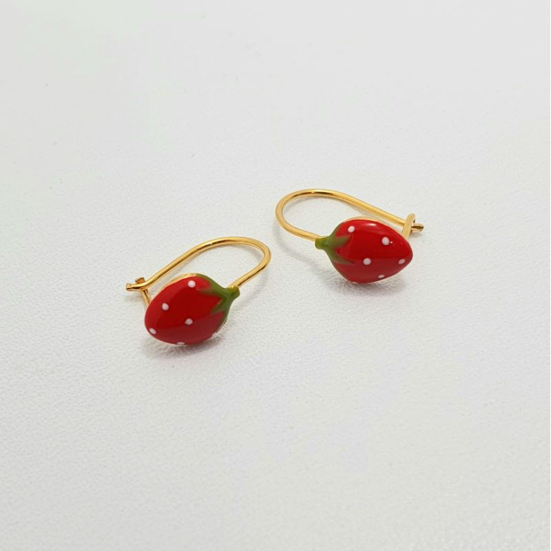 Anting Anak Emas Muda Gambar Strawberry 1/2 Gram
