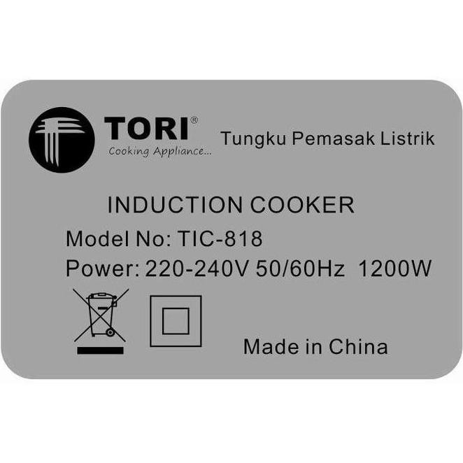 Hot Sale Kompor Induksi Tori Tic 818 1200Watt Kompor Listrik Tori Juangjain