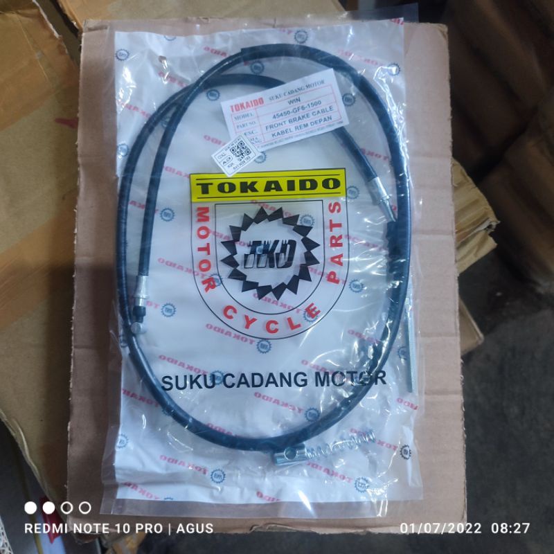 kabel rem depan honda win tokaido