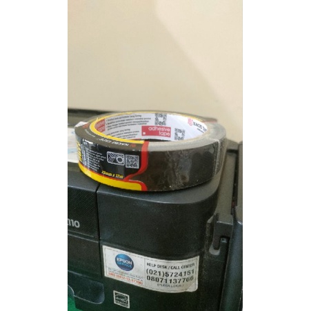 

lakban hitam kecil / lakban hitam 1 inch / lakban jilid hitam / lakban linen hitam kecil 1 inch