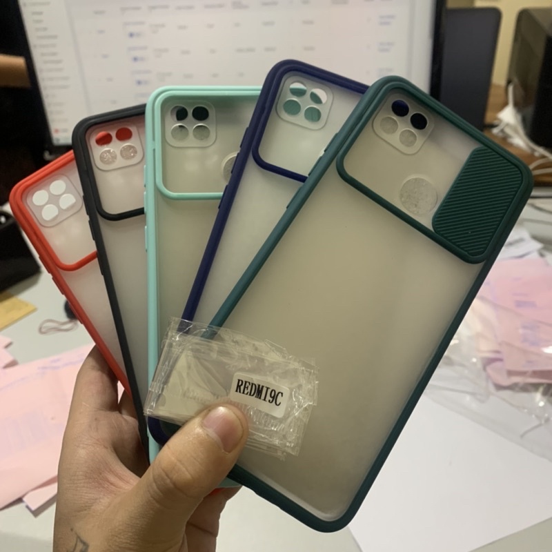 Slide Case Xiaomi Redmi 9C - Softcase Hard Sleding Protection Camera - UA