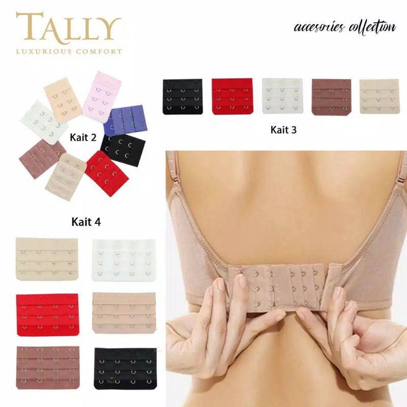 TALLY Bra Extension / Sambungan BH / Sambungan Bra Kait 2, 3 dan 4