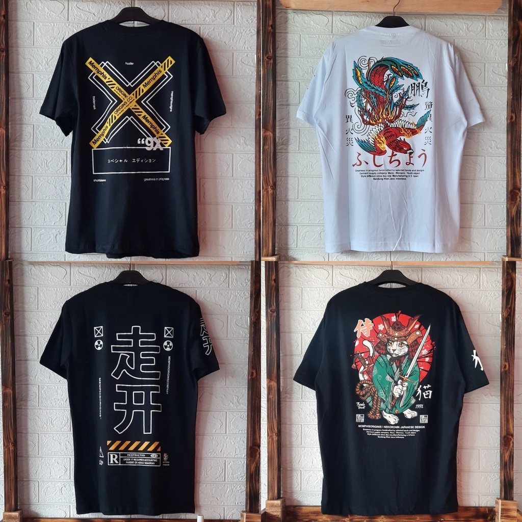 Kaos Distro Pria Premium - Kaos T-Shirt  Memphis Origin - Baju Kaos Pria Lengan Pendek - Pakaian Pri