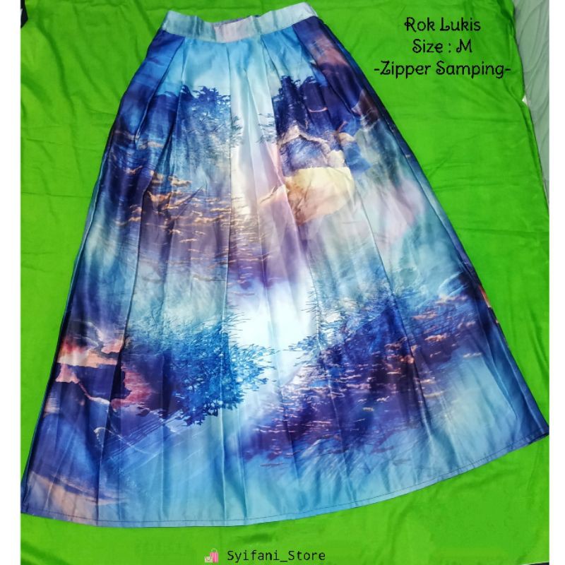 Rok Lukis / Painted Skirt / Rok Kanvas Kilap / Rok Wanita