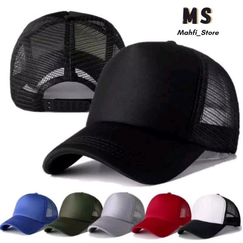 COD topi jaring topi trucker polos topi jala polos topi pria polos dewasa topi distro murah