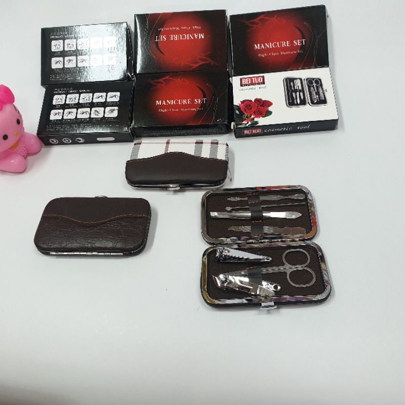 Manicure pedicure set anak baby kuku nail art dompet menicure 7in1