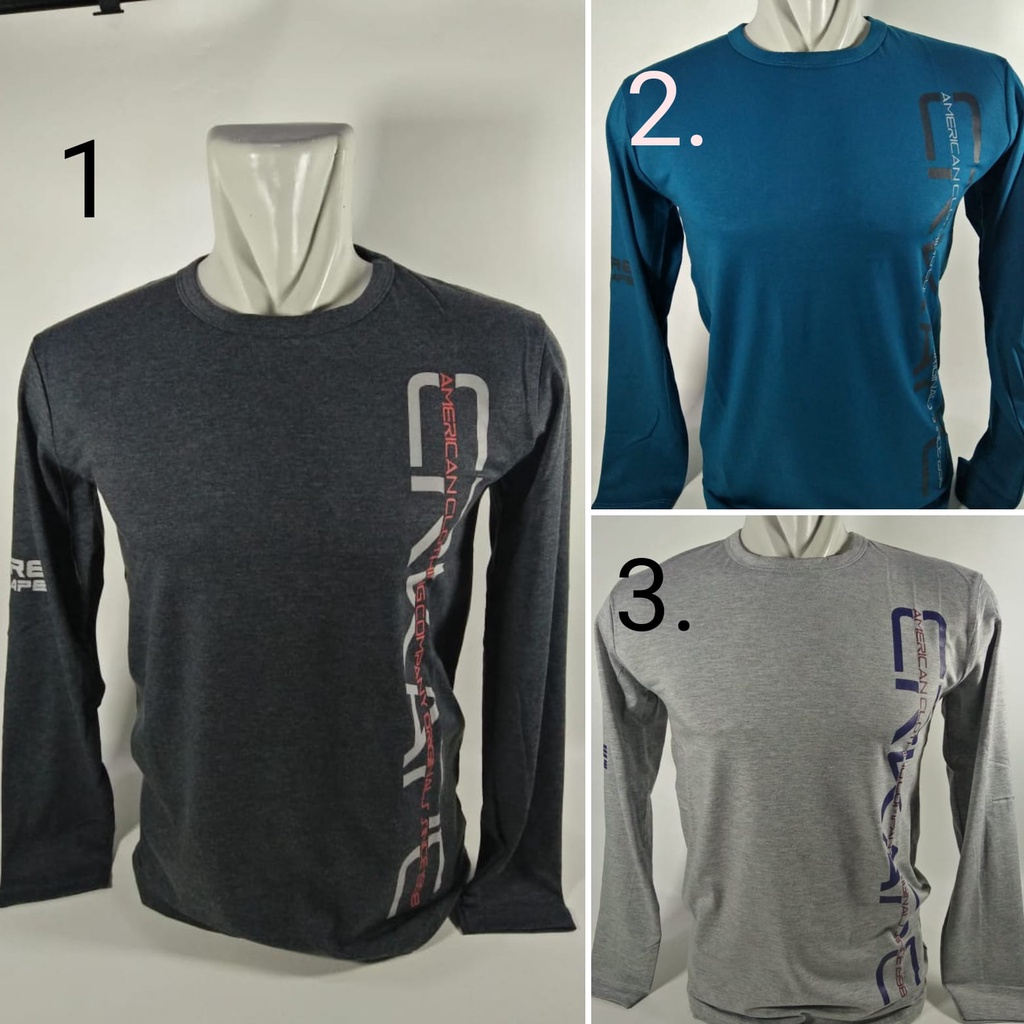 Kaos Distro Lengan Panjang Remaja Laki Laki Bbaju Oblong ABG Cowok - M