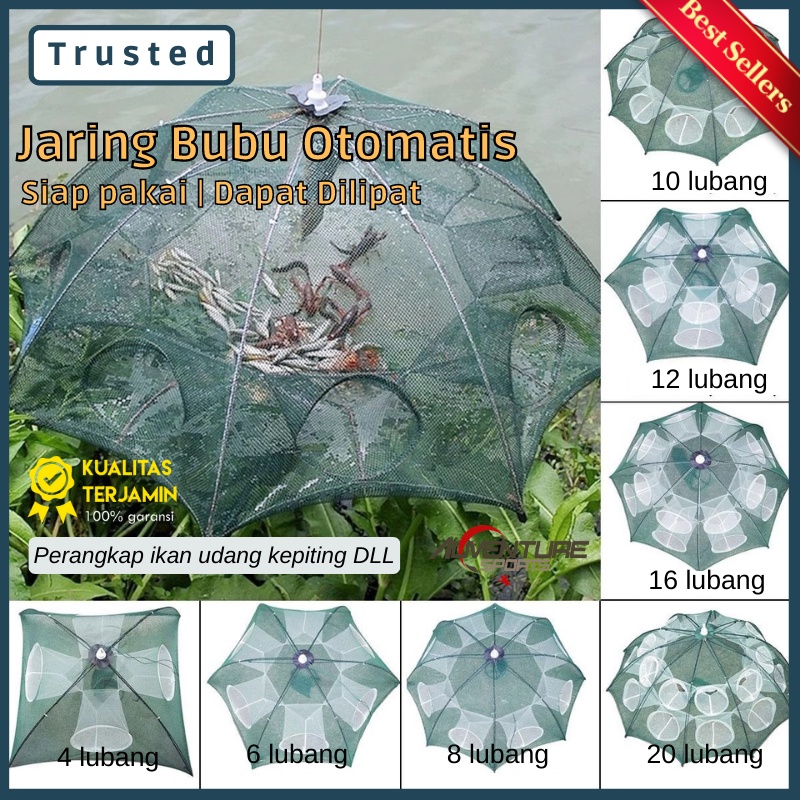 Jaring Bubu Otomatis lipat Siap pakai   / Perangkap ikan / Bubu ikan / Jaring Ikan udang Jaring Jeba