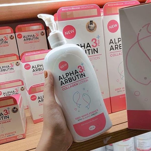 [COD] Alpha Arbutin 3 Plus Collagen Whitening Lotion I Hand Body Lotion Pemutih 500ml BPOM 100% Original