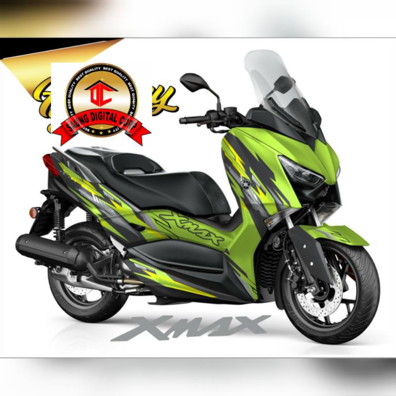 Decal Sticker Yamaha XMAX full Body grafis hijau variasi