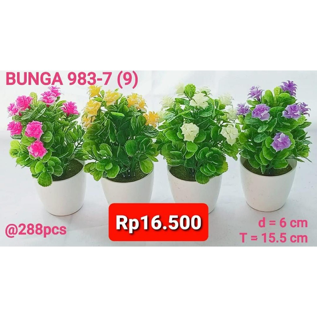 

bunga pot plastik artificial 983-7 9