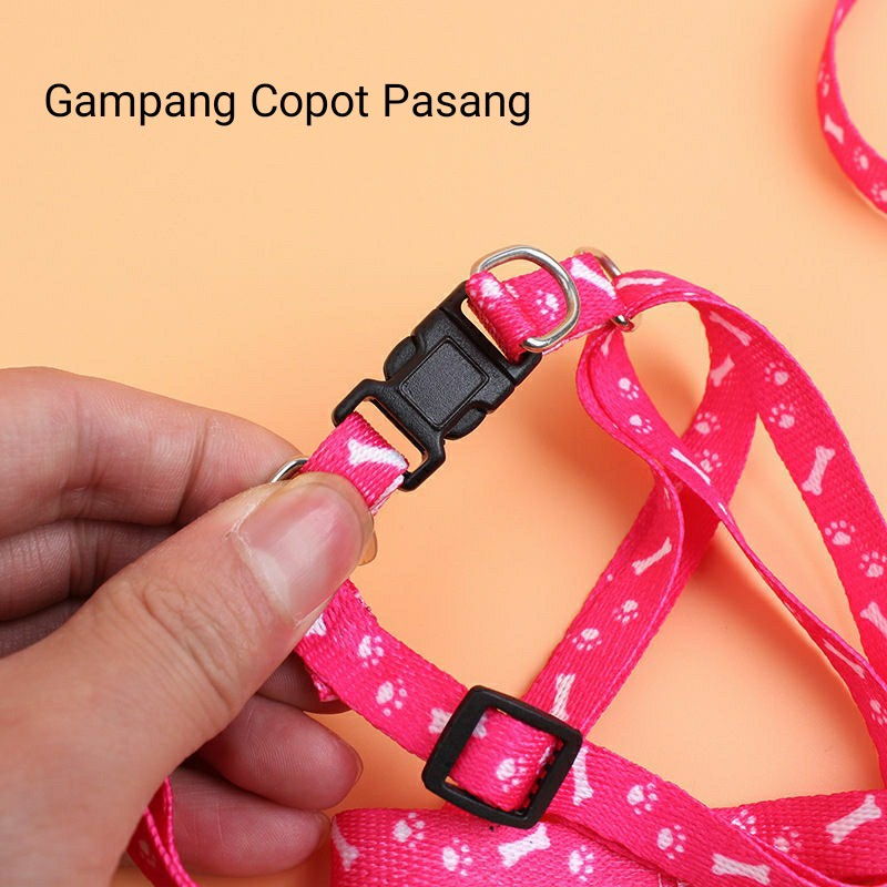 Tali Tuntun Dengan Harness Untuk Anjing dan Kucing  / Pet Cat Dog Leash