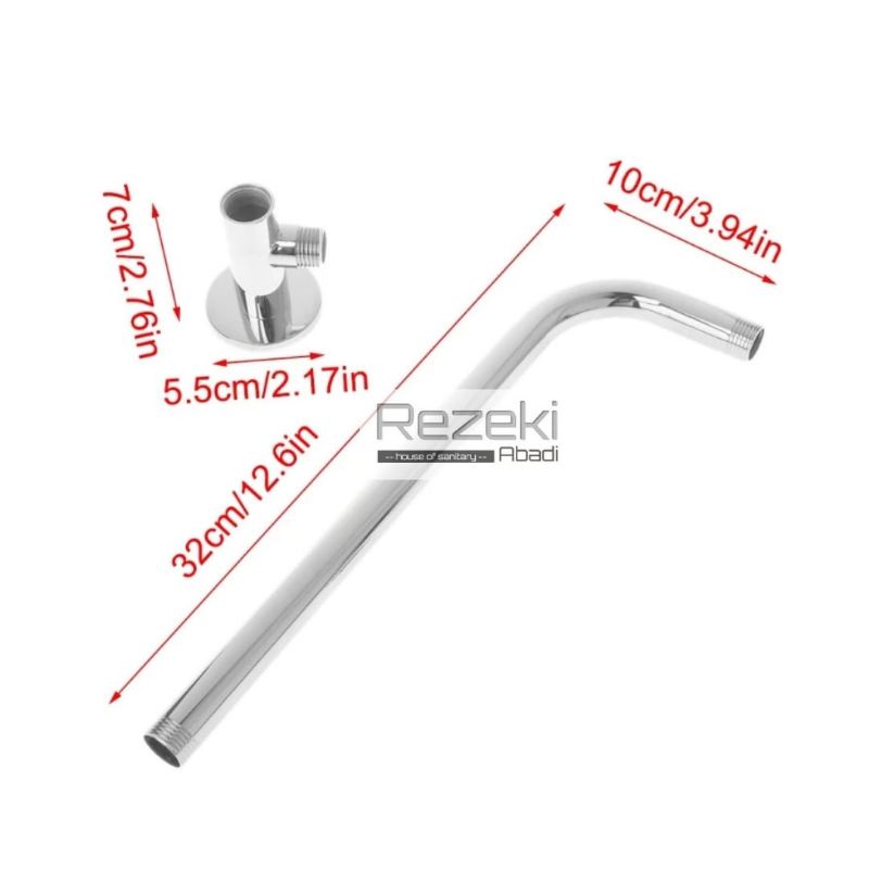 Paket Tiang Shower dan Bracket Shower Tembok Instalasi Luar