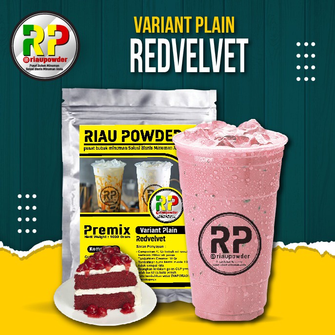 Jual PLAIN Bubuk Minuman RED VELVET 1Kg - Bubuk RED VELVET 1Kg - RED ...