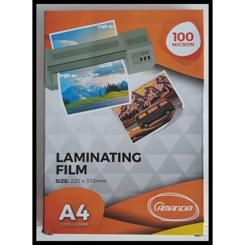 

COD AMANDA PLASTIK LAMINATING A4 - 100 MICRON COD