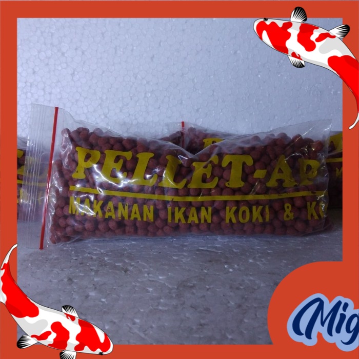 makanan ikan berkualitas pelet ikan PELET AB 200 GR saset merah 2 mm 5 mm