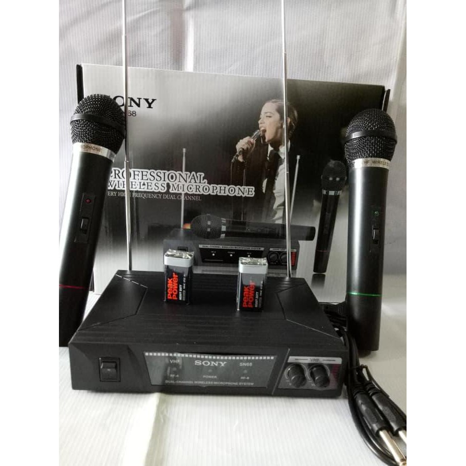 Super Microphone Sony Sn 68 Mic Double Wireless Suara Mantap Bisa Gojek Sale
