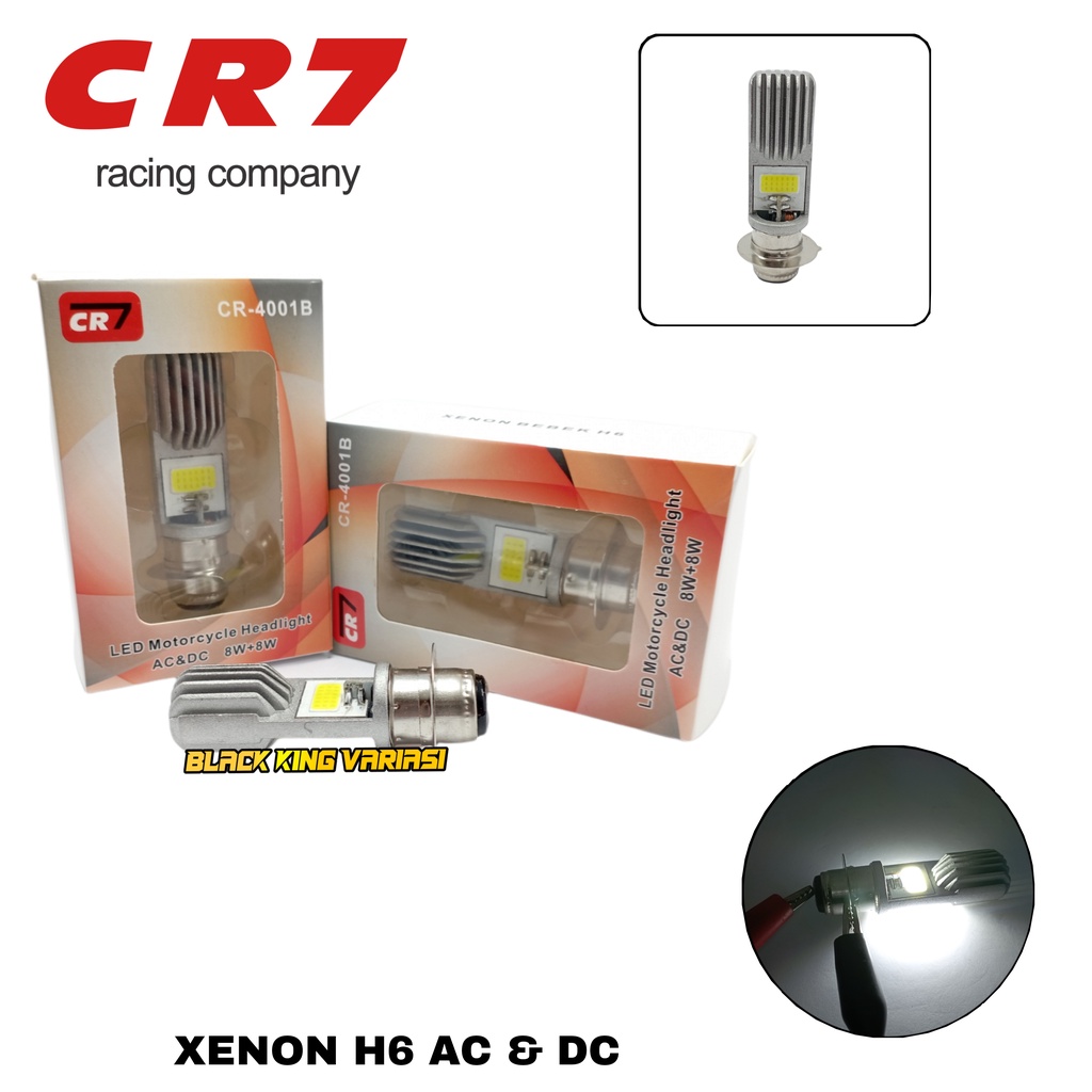 CR-4001B XENON LED BEBEK CR7 H6 AC/DC 8w+8w 6-30volt dual beam