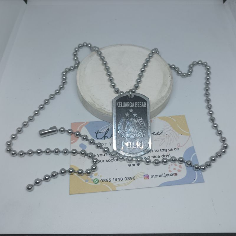 Kalung Logo Keluarga Besar POLRI (Stainless Asli)