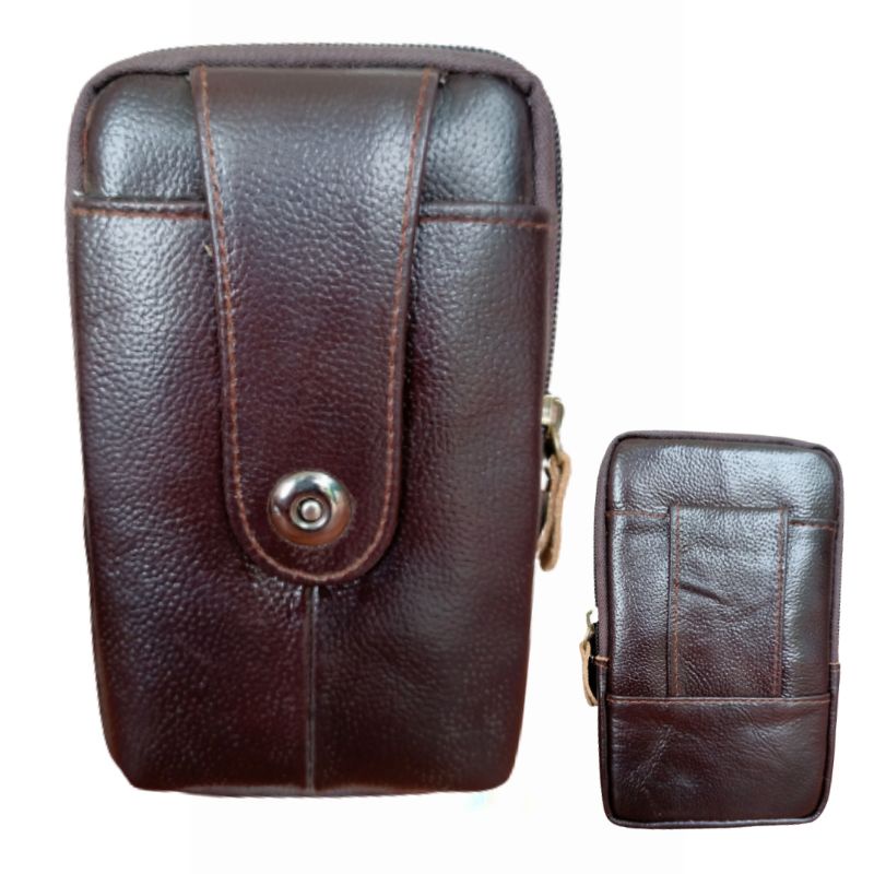 sarung hp kulit asli dobel slot - dompet hp kulit termurah